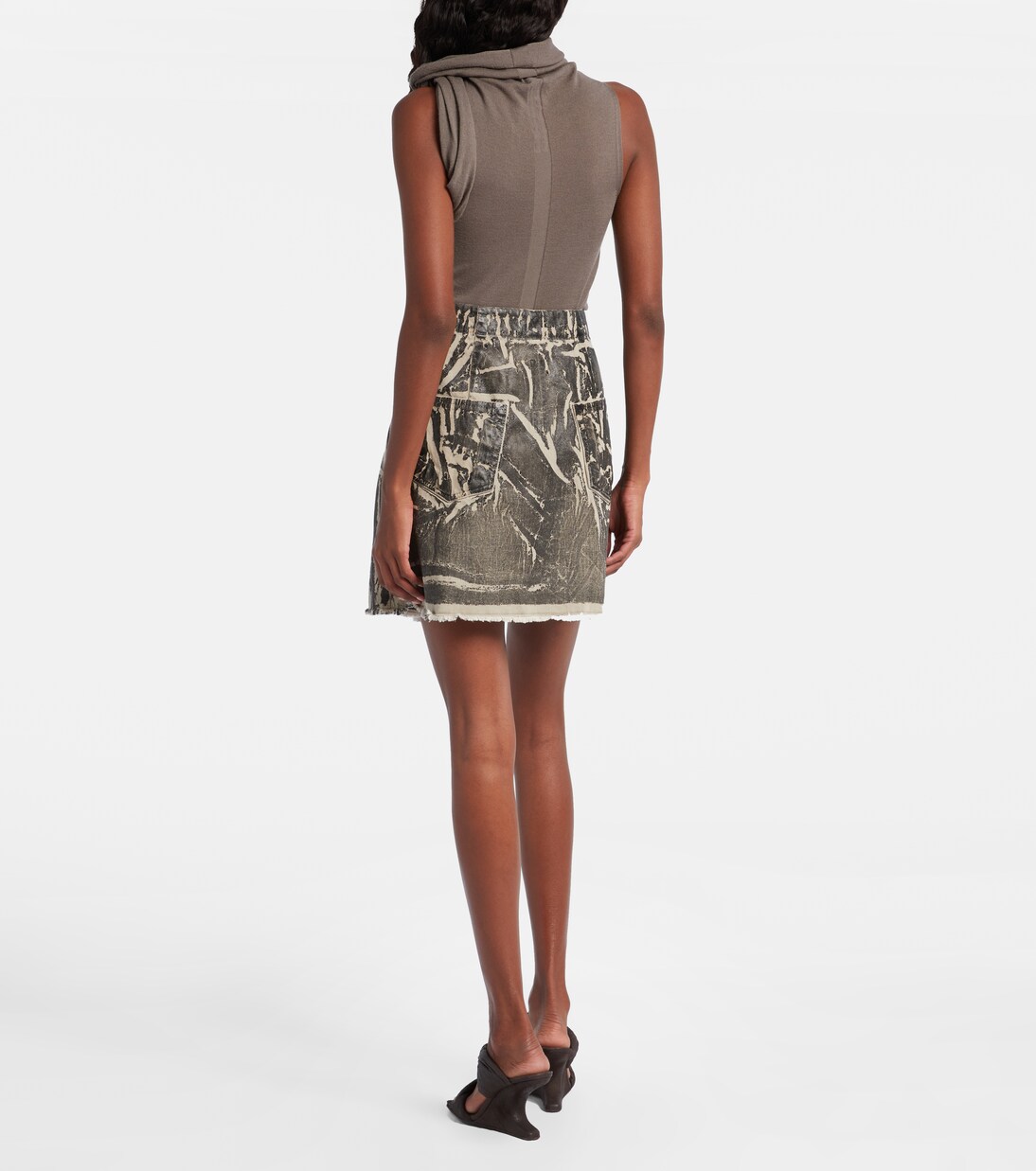 Sisysnap distressed denim miniskirt | Rick Owens