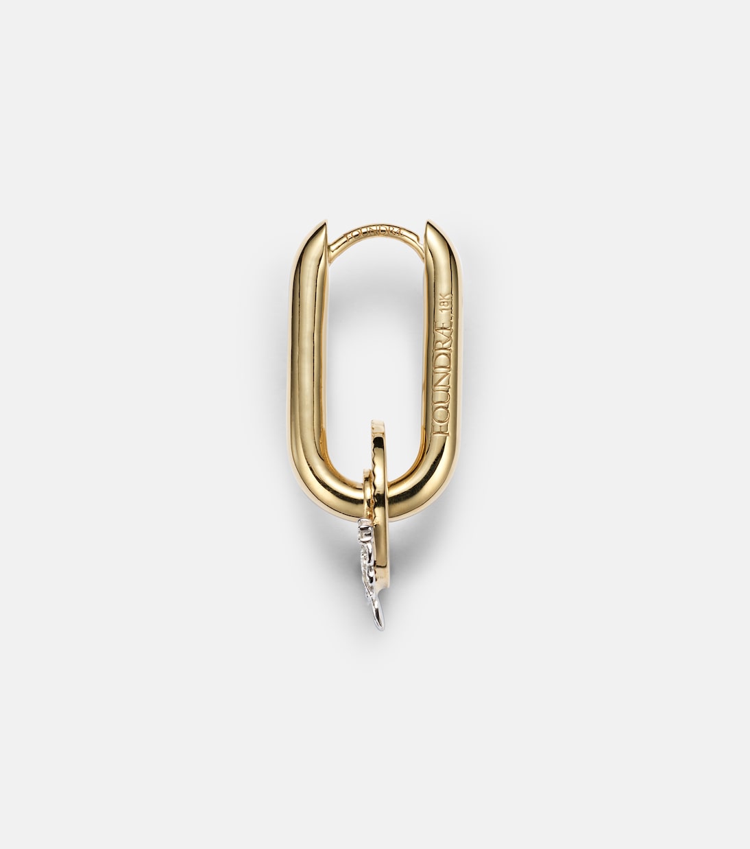Boucle d’oreille unique en or 18 ct et diamants | FoundRae