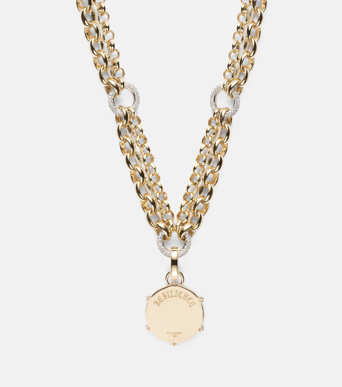 Halskette aus 18kt Gelbgold mit Diamanten | FoundRae