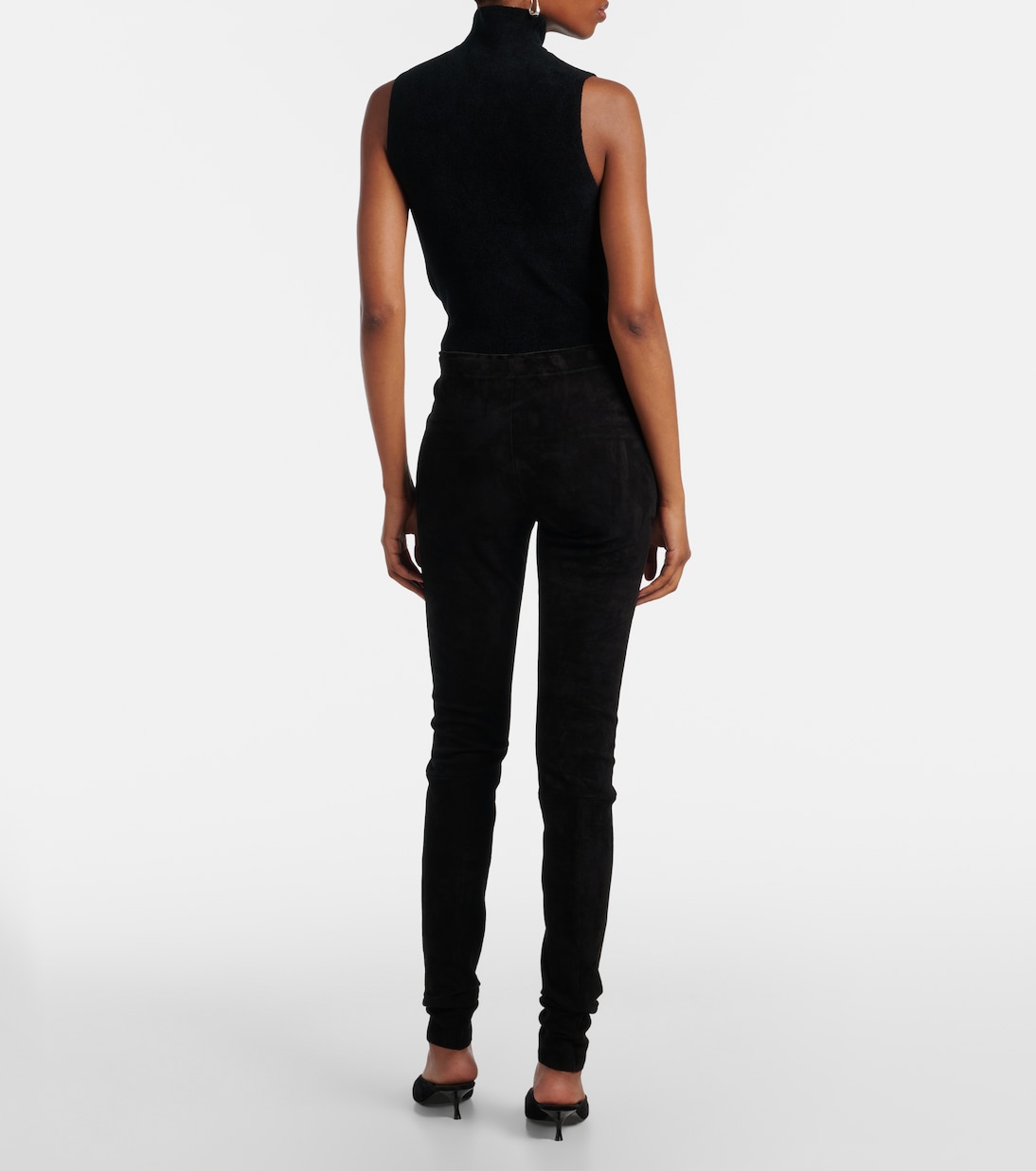 Leggings Carolyn de ante de tiro medio | Stouls
