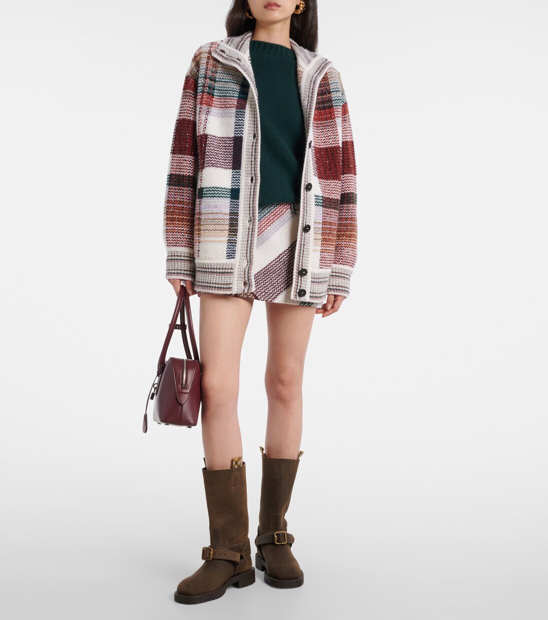 Zigzag wool, cotton, and alpaca cardigan | Missoni