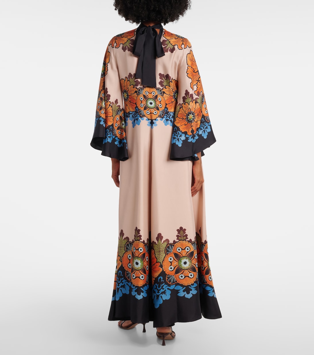 Magnifico floral silk maxi dress | La DoubleJ