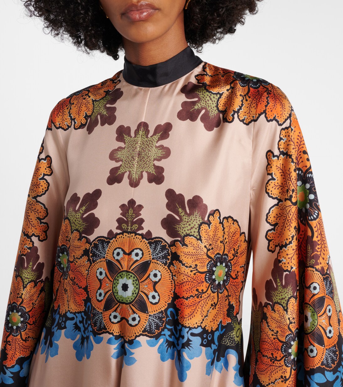 Magnifico floral silk maxi dress | La DoubleJ