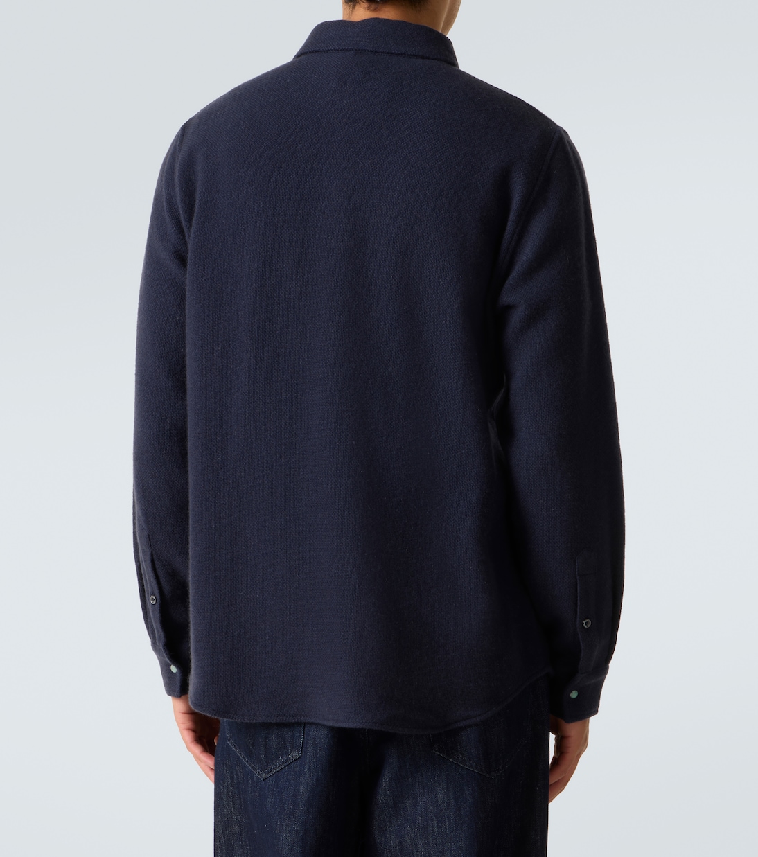 Cashmere shirt with emerald | God's True Cashmere