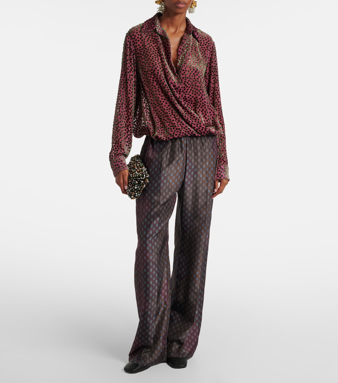 Bedrucktes Wickeltop Cedal | Dries Van Noten