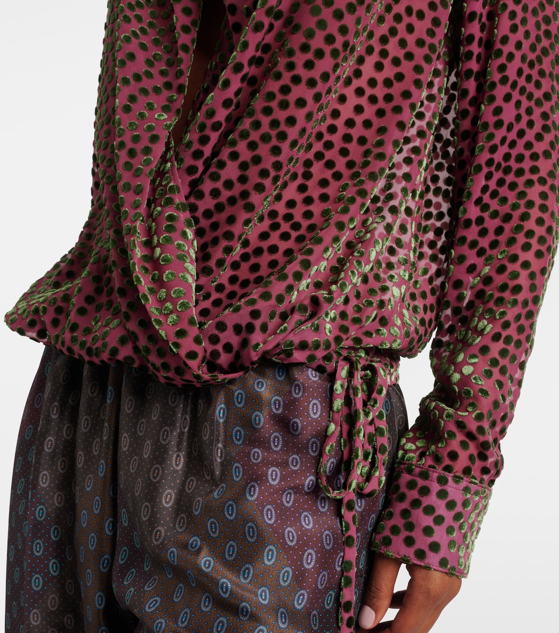 Bedrucktes Wickeltop Cedal | Dries Van Noten