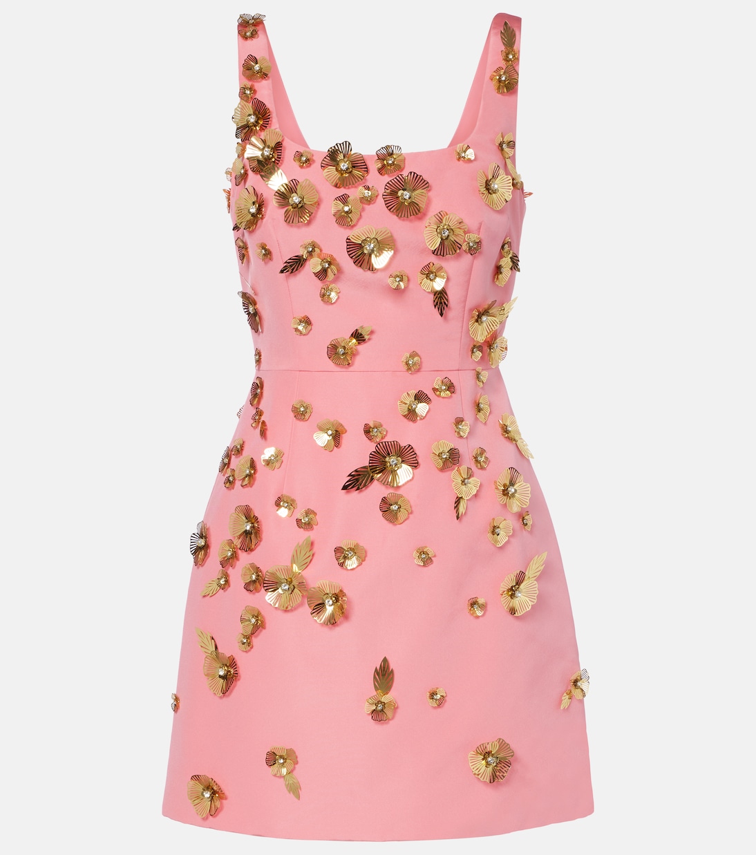 Embellished silk faille minidress | Carolina Herrera