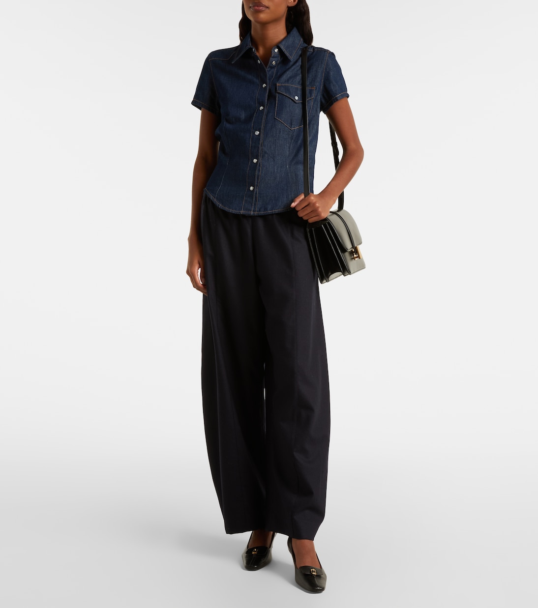 Top Cavazos aus Denim | Khaite