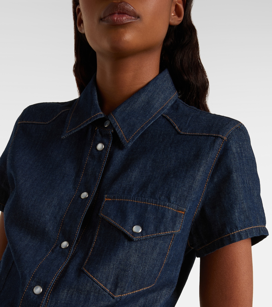 Top Cavazos aus Denim | Khaite