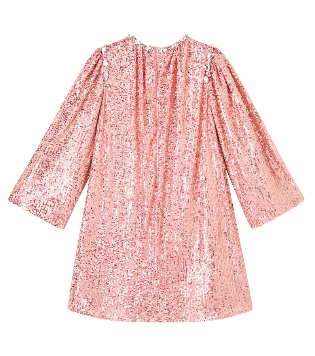 Kleid DG mit Pailletten und Kristallen | Dolce&Gabbana Kids