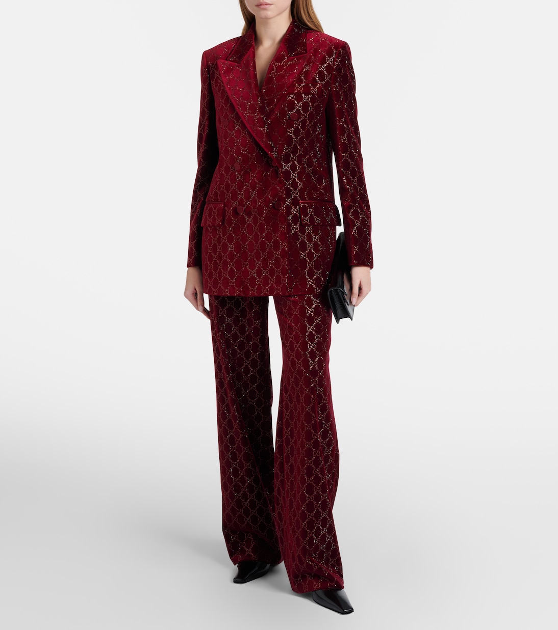 GG embellished cotton velvet blazer | Gucci