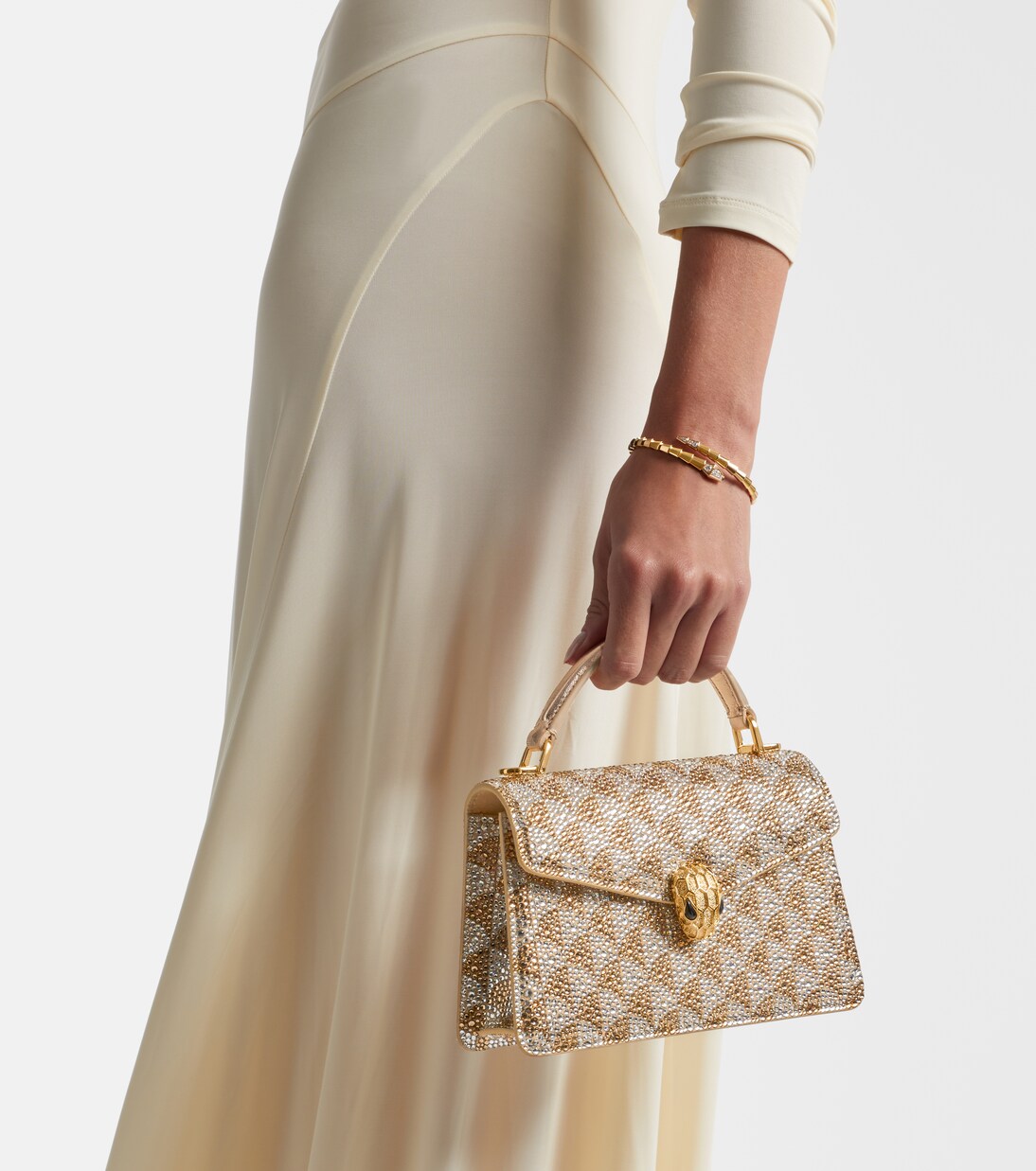 Tote Bag Serpenti Forever Mini mit Kristallen  | Bvlgari