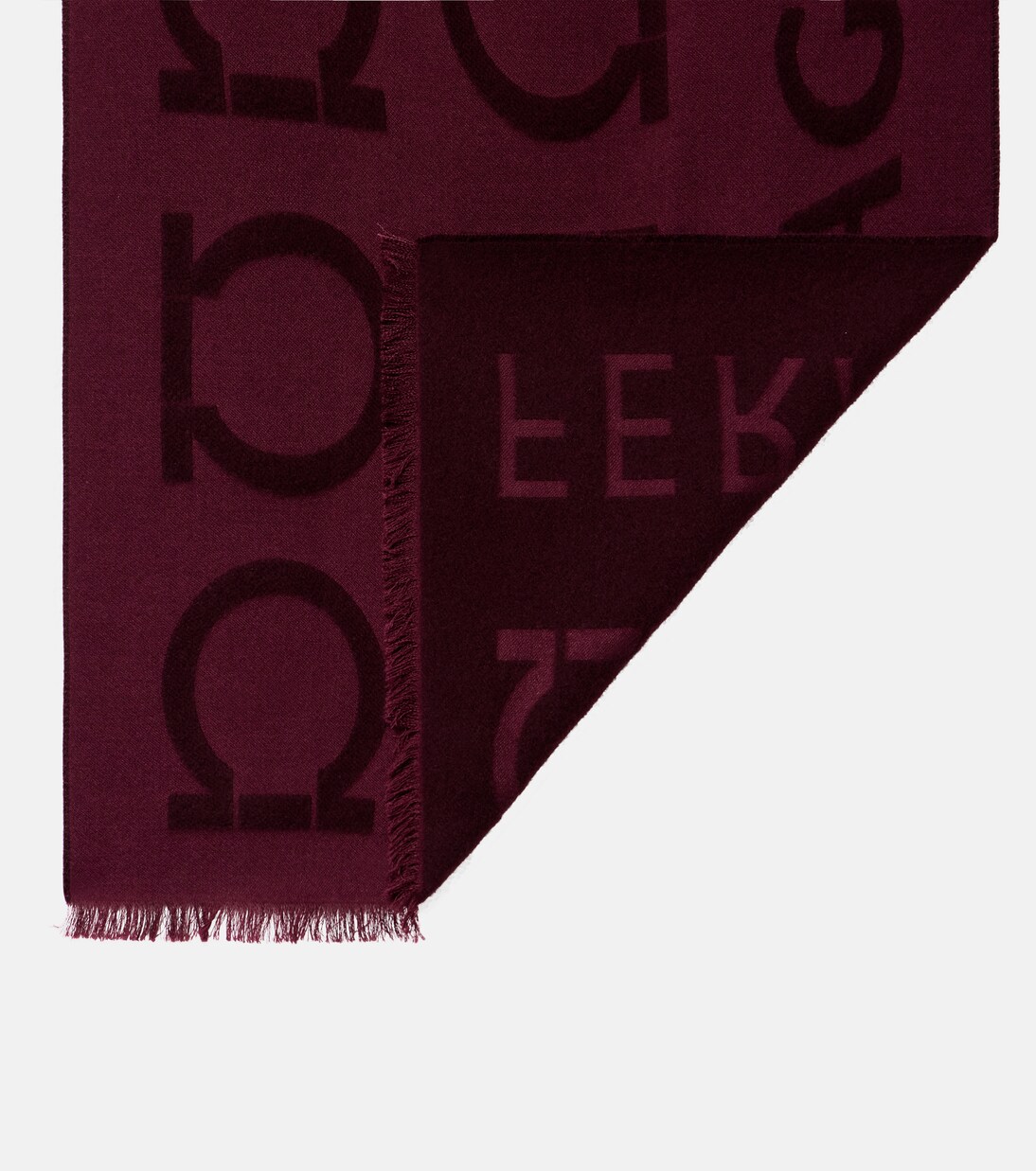 Gancini wool and silk jacquard scarf | Ferragamo