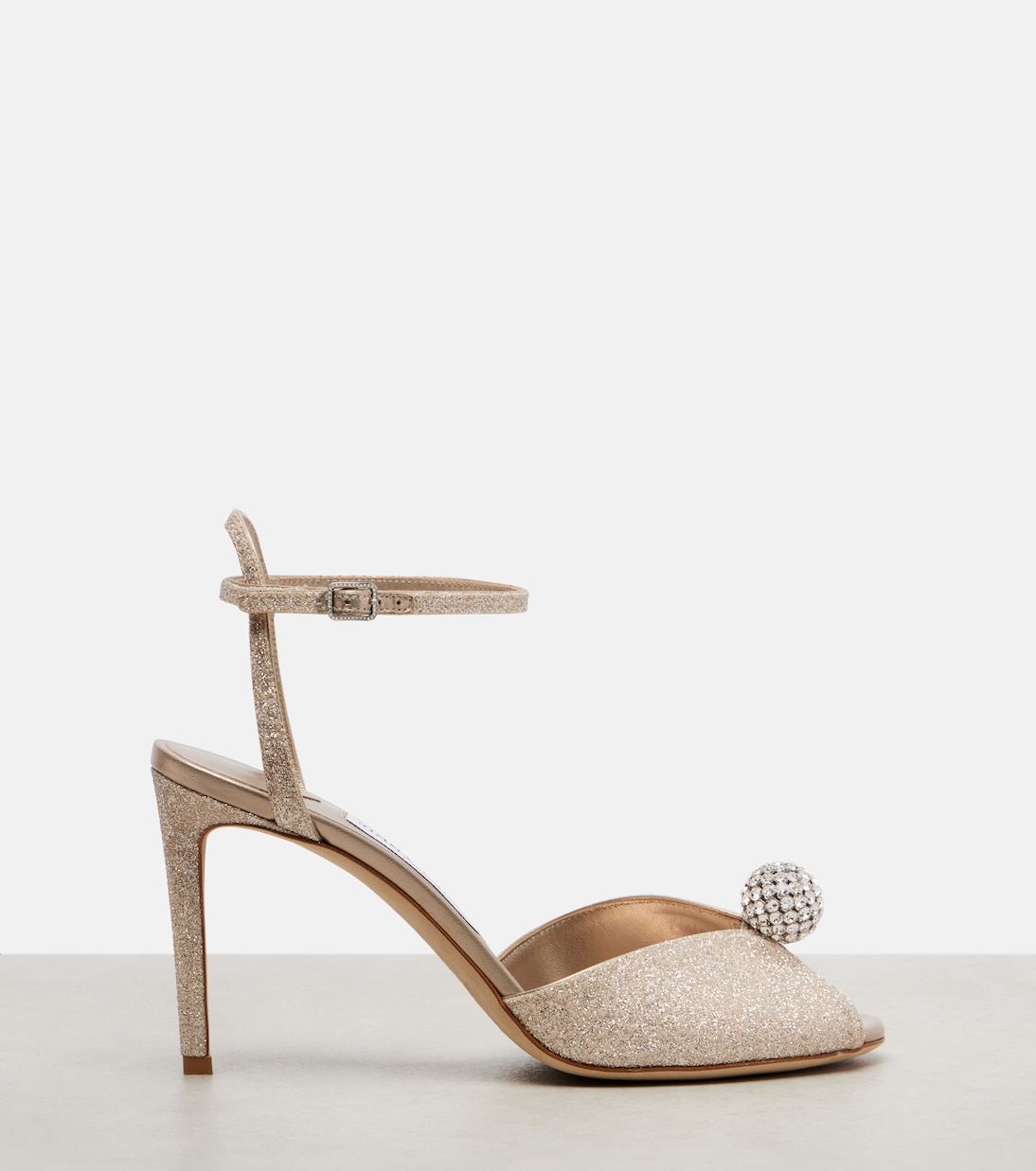 Sacora 85 glitter peep-toe sandals  | Jimmy Choo