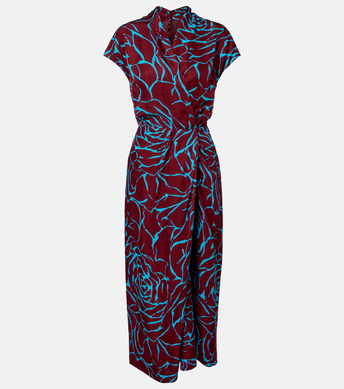 Printed satin midi dress | Dries Van Noten