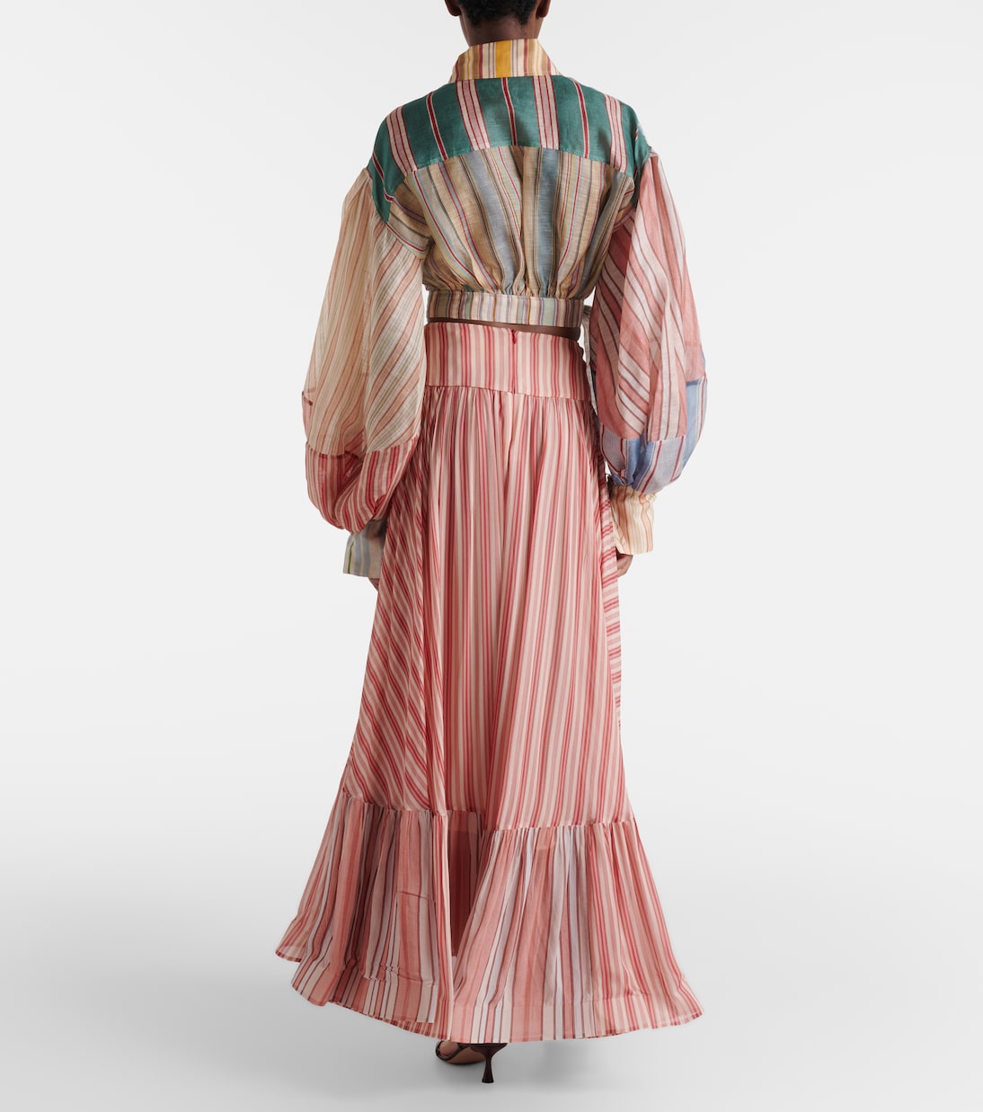 Rebellion striped midi skirt | Zimmermann