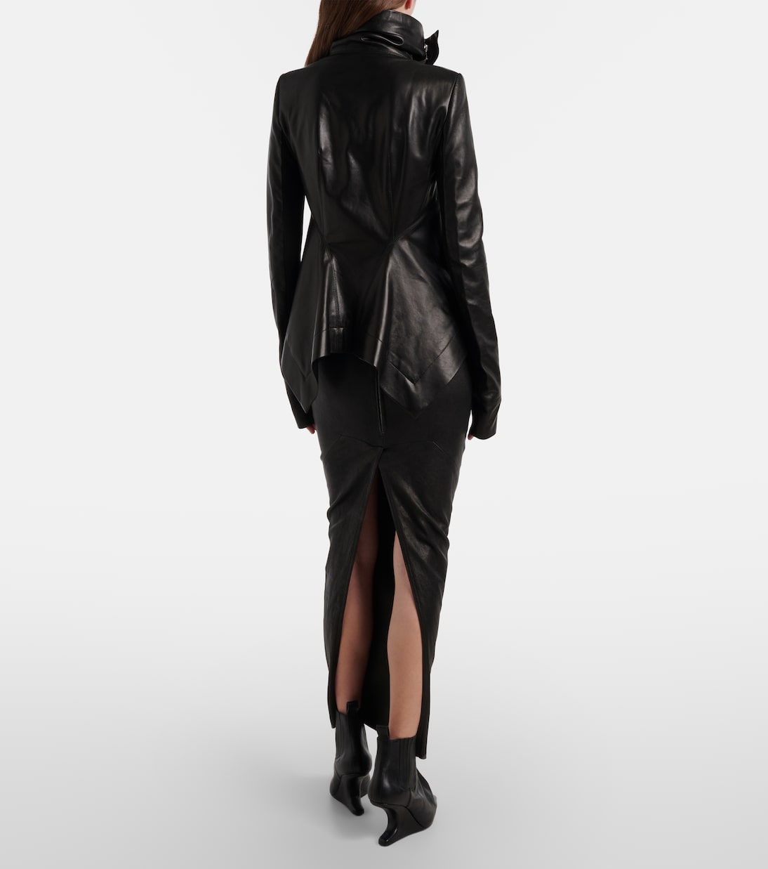 Maxirock Dirt Pillar aus Leder  | Rick Owens