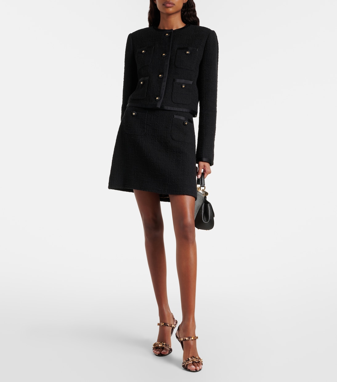 صندل من الساتان بطبعات جلد الفهد Keira 2.0 105 | Dolce&Gabbana