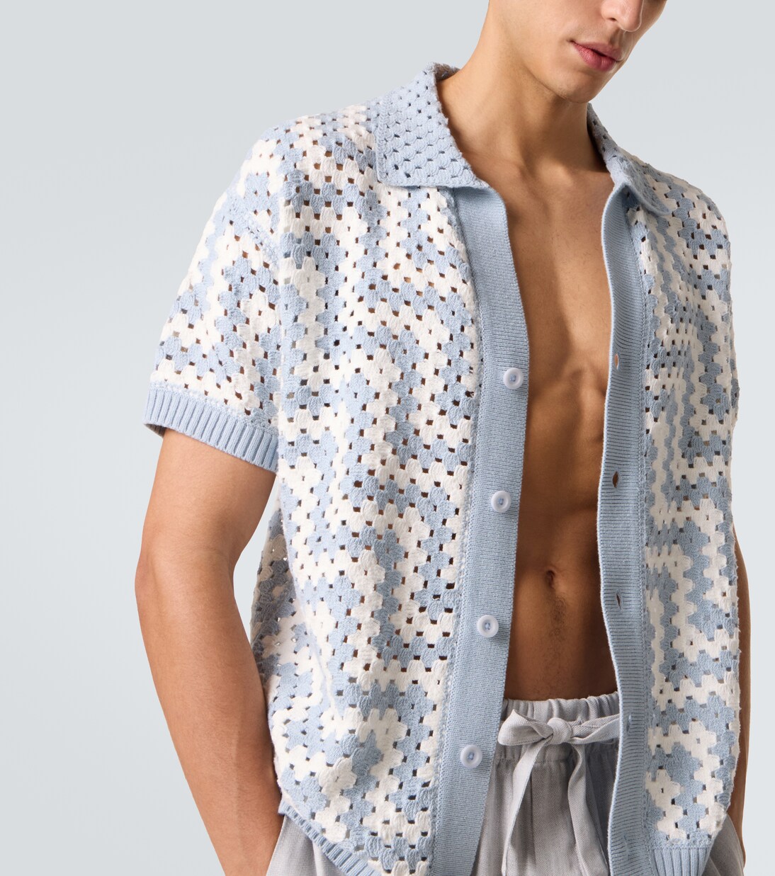 Cardigan Pinto en crochet de coton | Frescobol Carioca