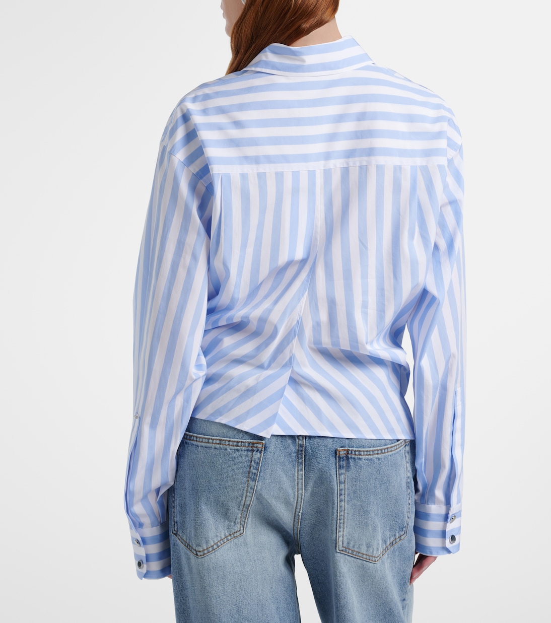 Palmizi cutout striped cotton poplin shirt | Sportmax