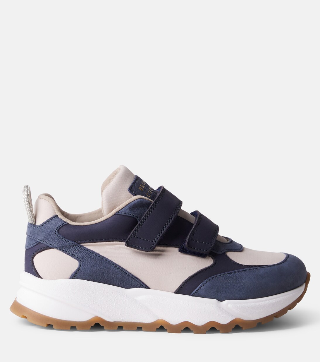 Leather-trimmed sneakers | Brunello Cucinelli Kids