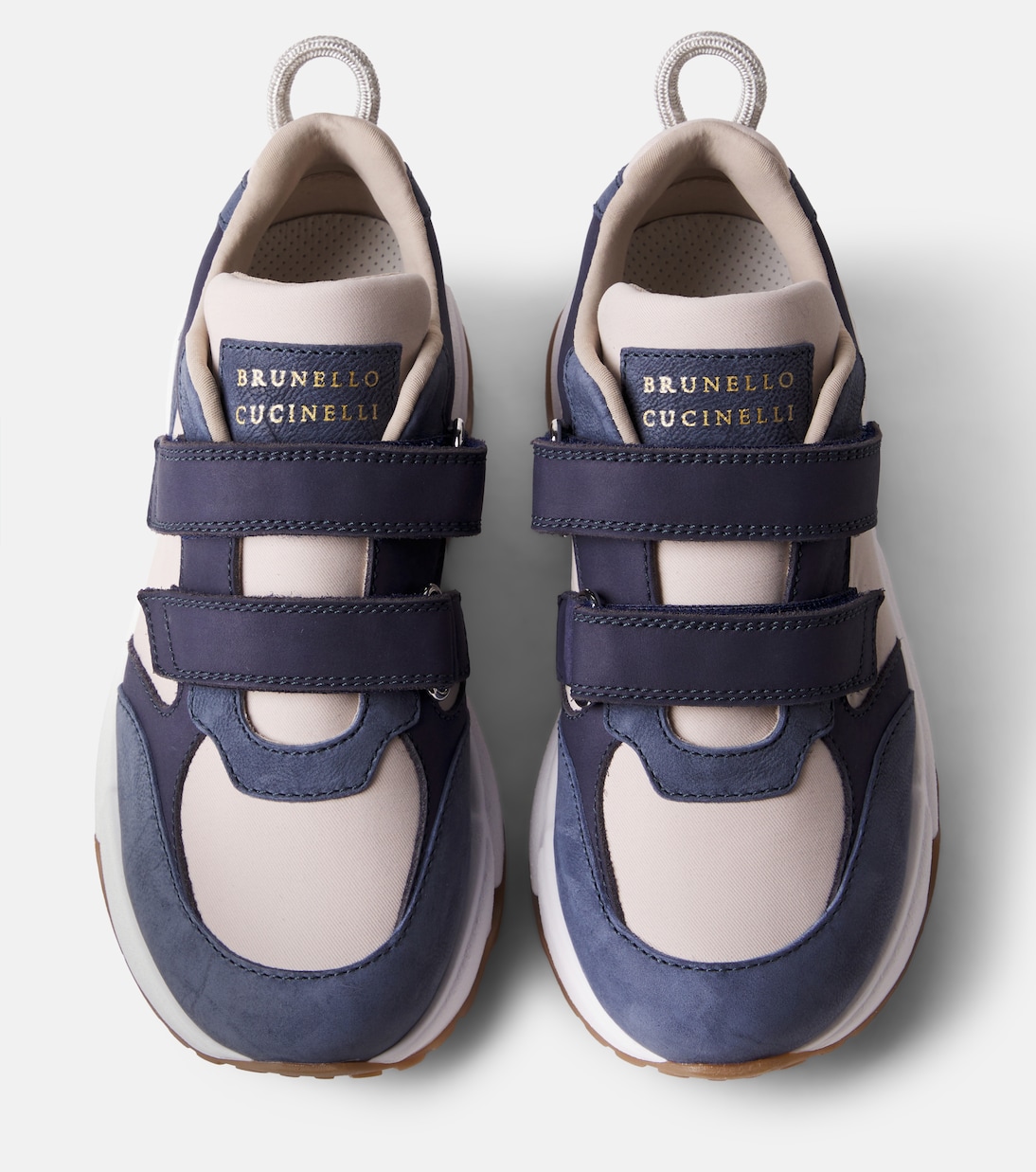 Leather-trimmed sneakers | Brunello Cucinelli Kids