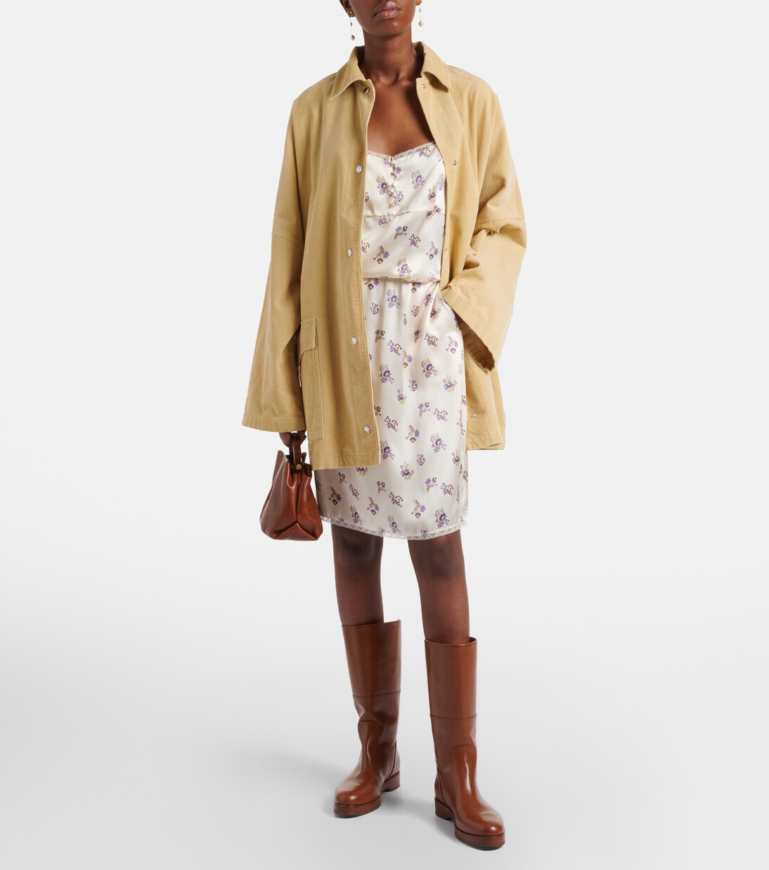 Shiny Daydream silk satin midi skirt | Dorothee Schumacher