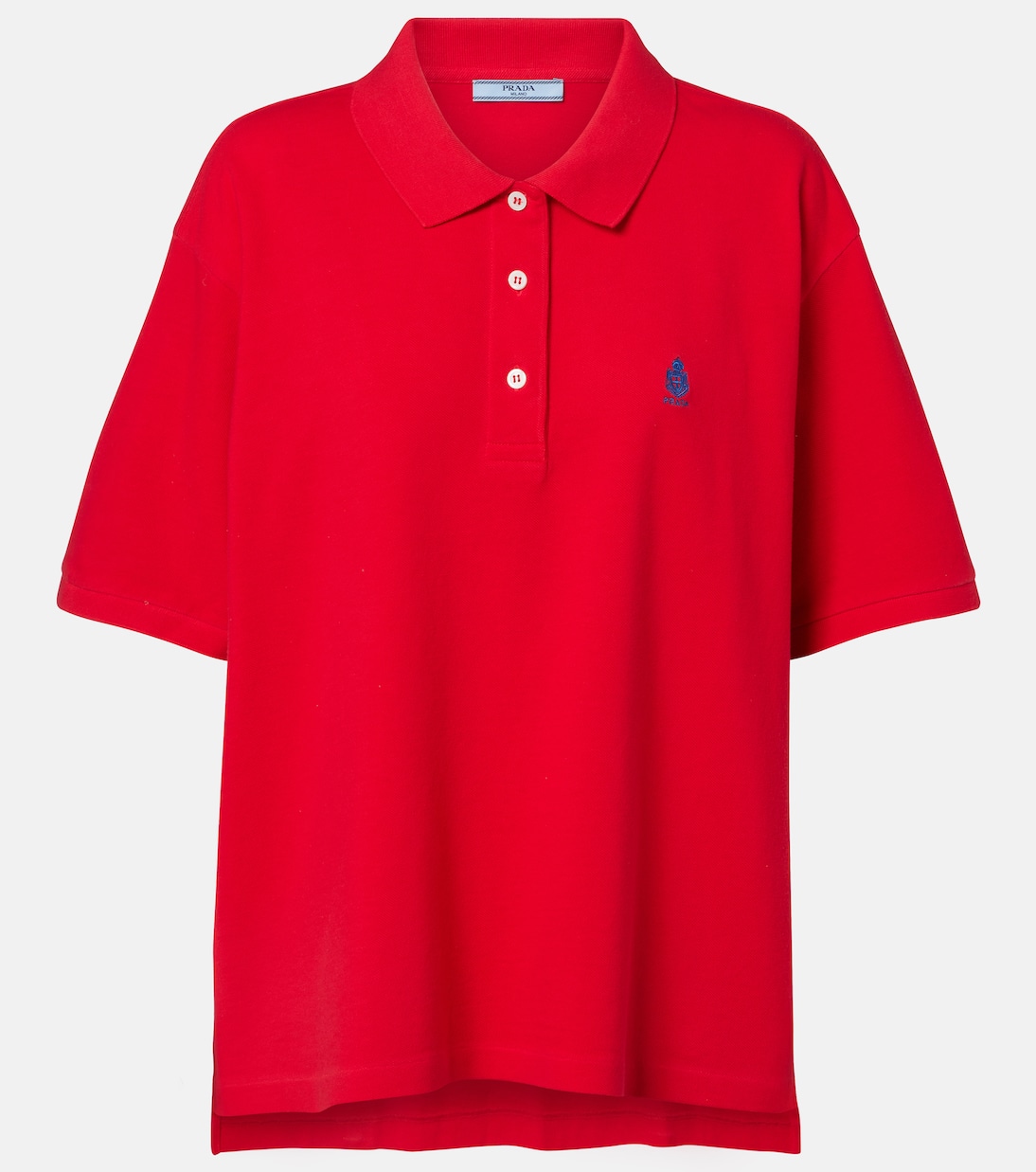 Logo cotton piqué polo shirt | Prada
