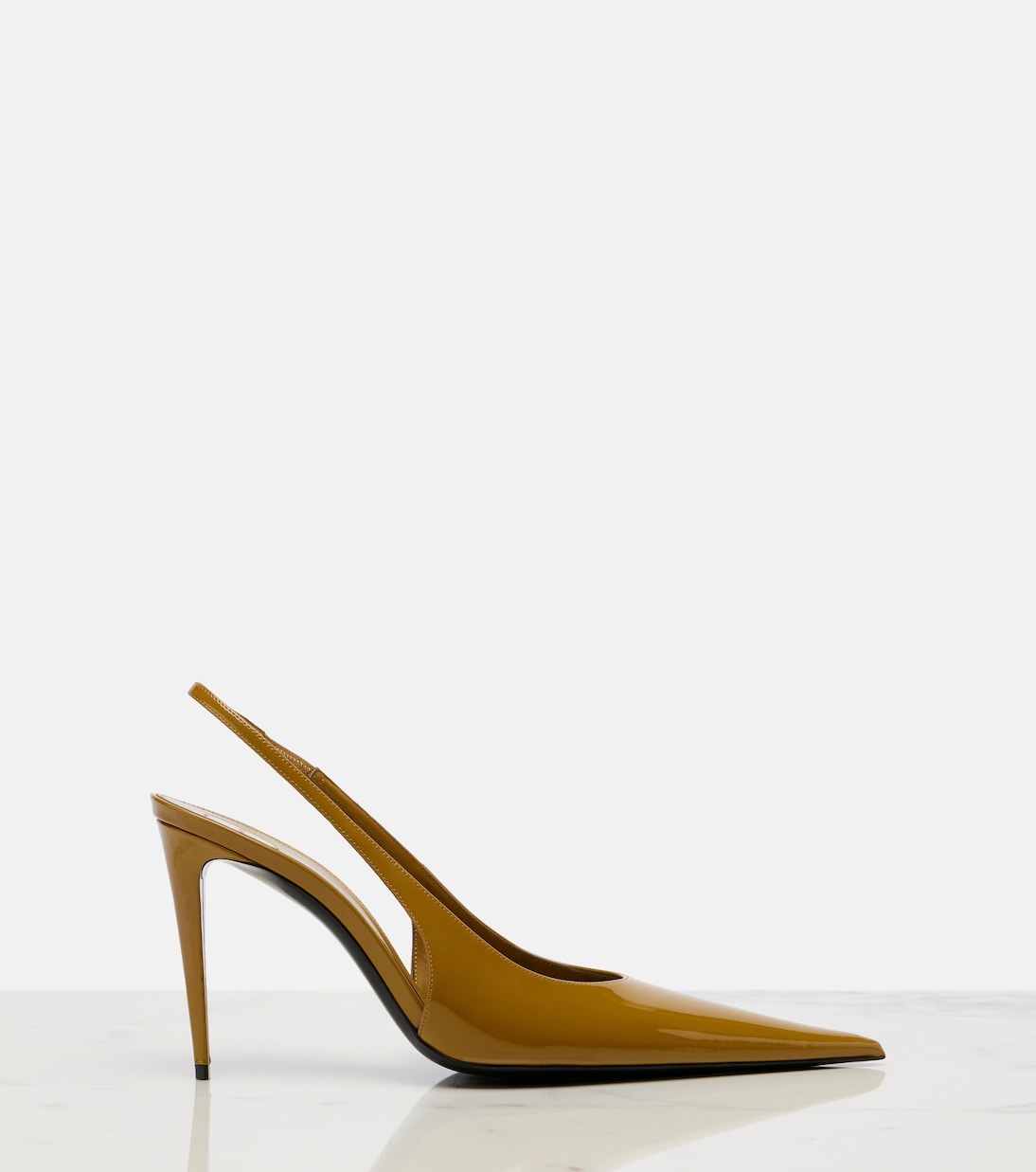 Guermantes patent leather slingback pumps | Saint Laurent