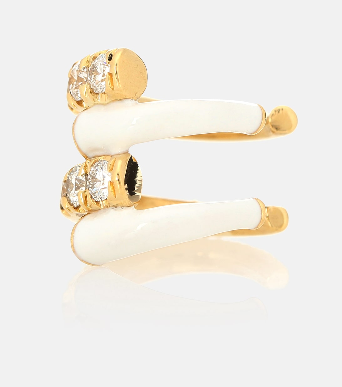 Boucle d'oreille unique Lola en or 18 ct et diamants | Melissa Kaye