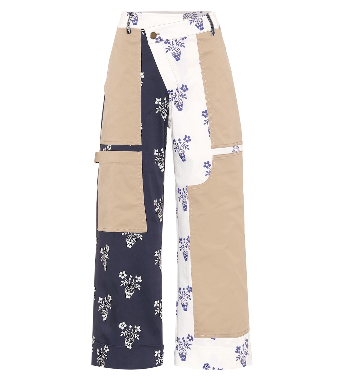 Pantaloni a vita alta in cotone | Monse