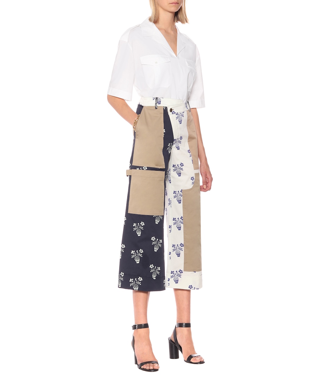 Pantaloni a vita alta in cotone | Monse