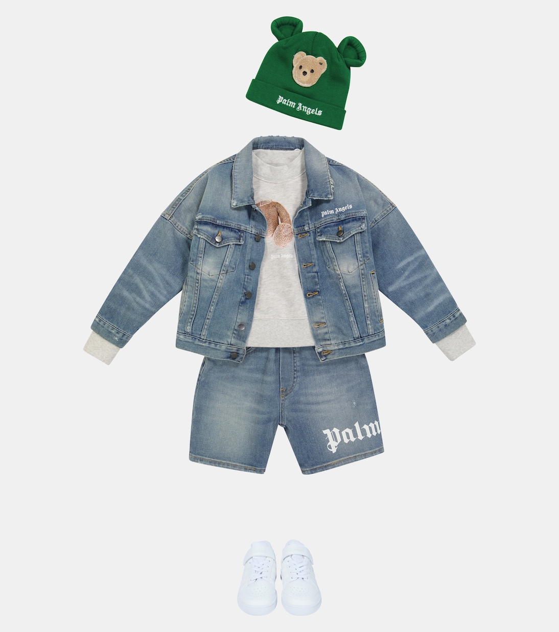 Felpa in cotone con stampa | Palm Angels Kids