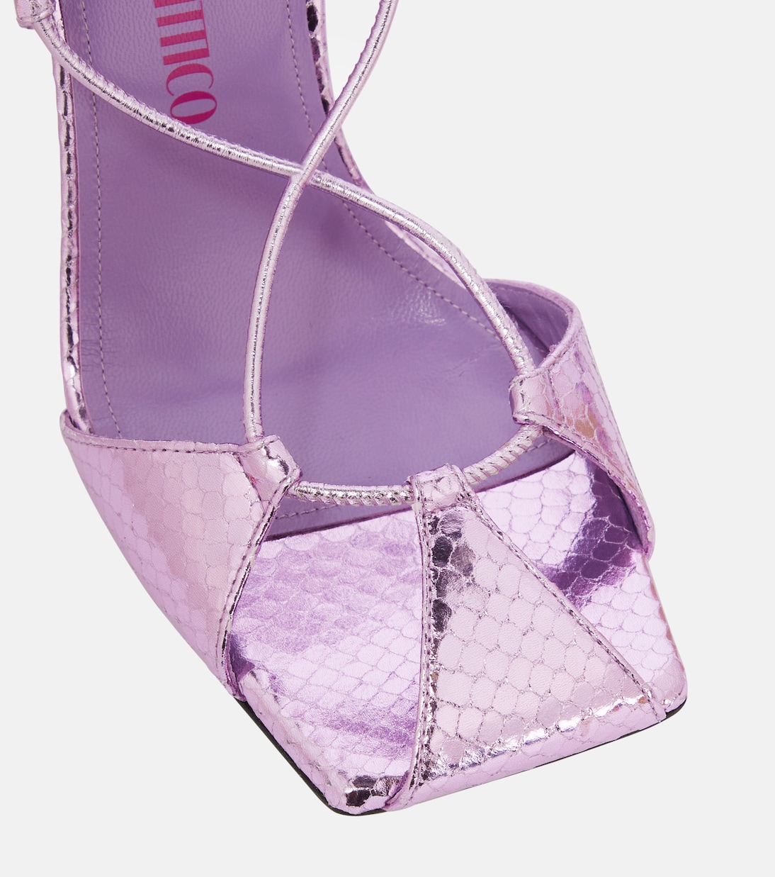 Adele snake-effect leather sandals | The Attico