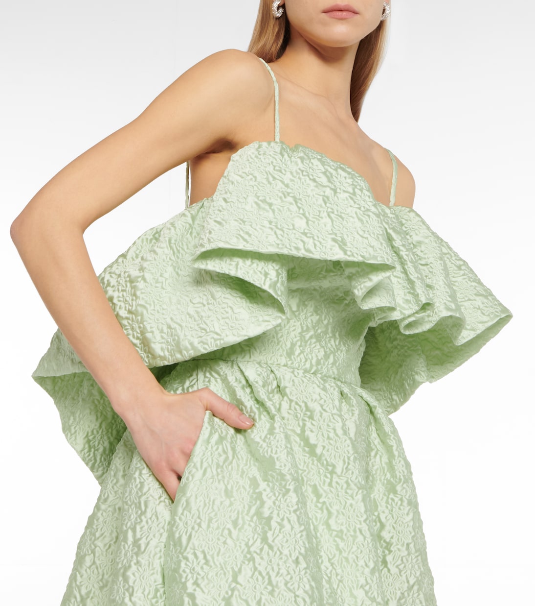 Midikleid aus Matelassé | Monique Lhuillier
