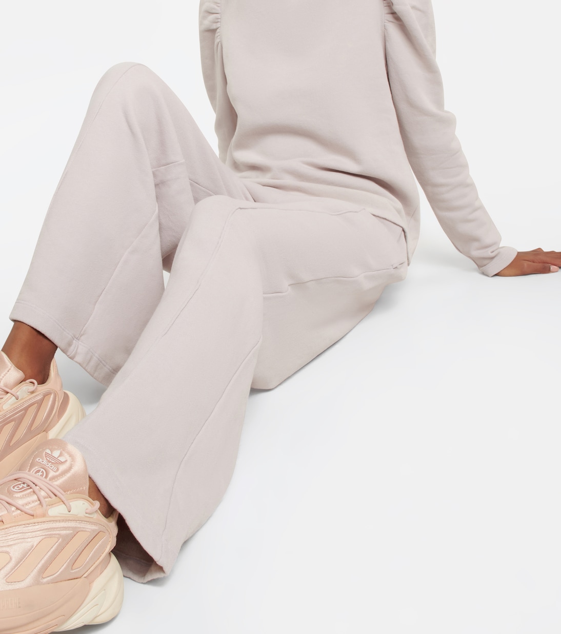 Cotton high-rise wide-leg pants | Velvet
