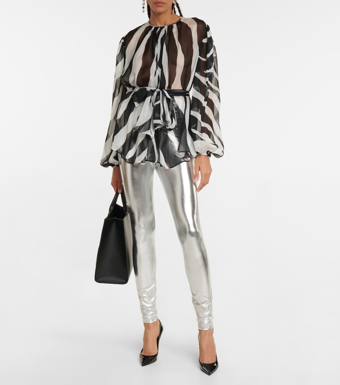 Leggings in latex a vita alta | Dolce&Gabbana