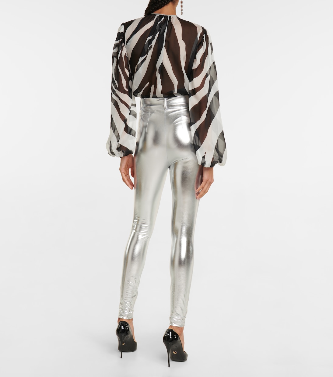 Leggings in latex a vita alta | Dolce&Gabbana