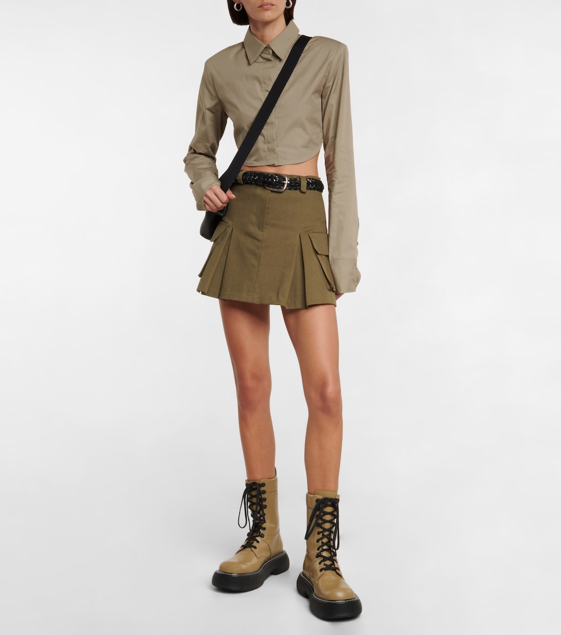 Camicia cropped Uma in popeline | The Frankie Shop