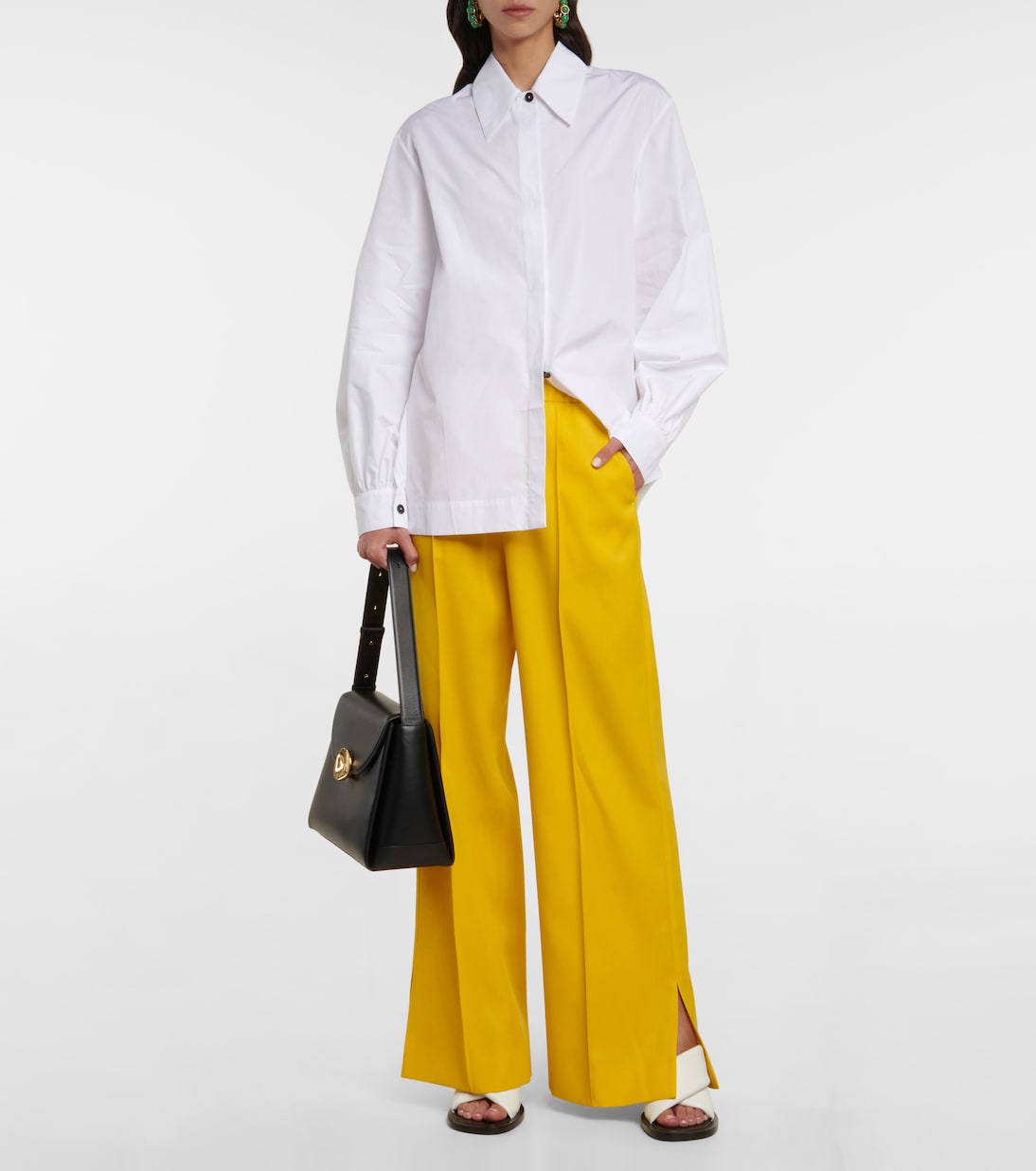 Pantalon ample en laine vierge | Jil Sander