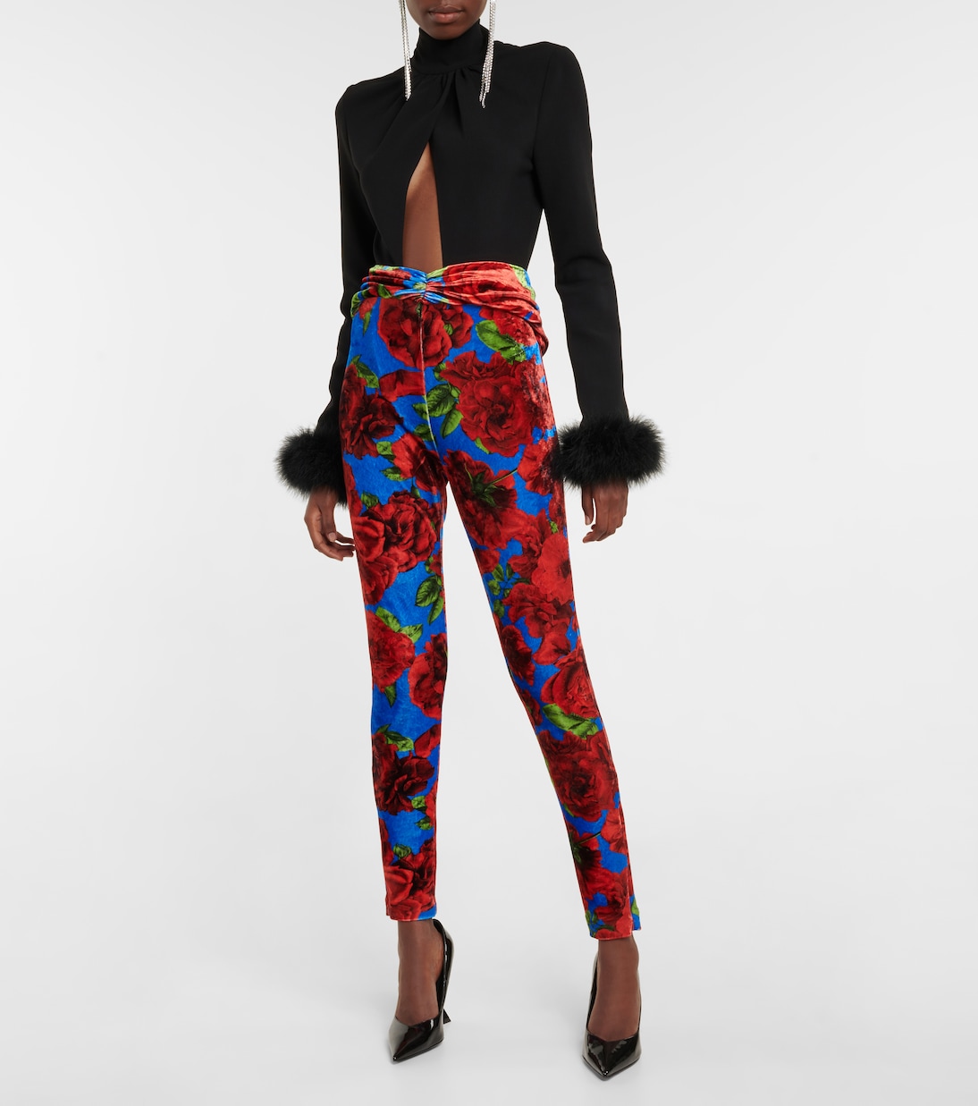 Leggings in velluto con stampa | Magda Butrym