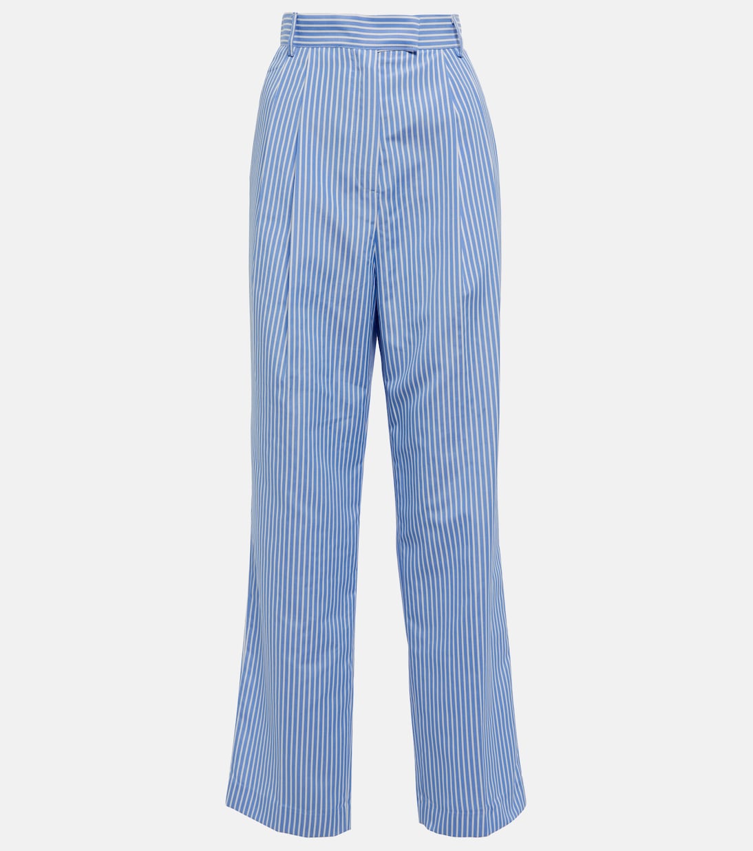 Bea pinstriped high-rise cotton suit pants | The Frankie Shop