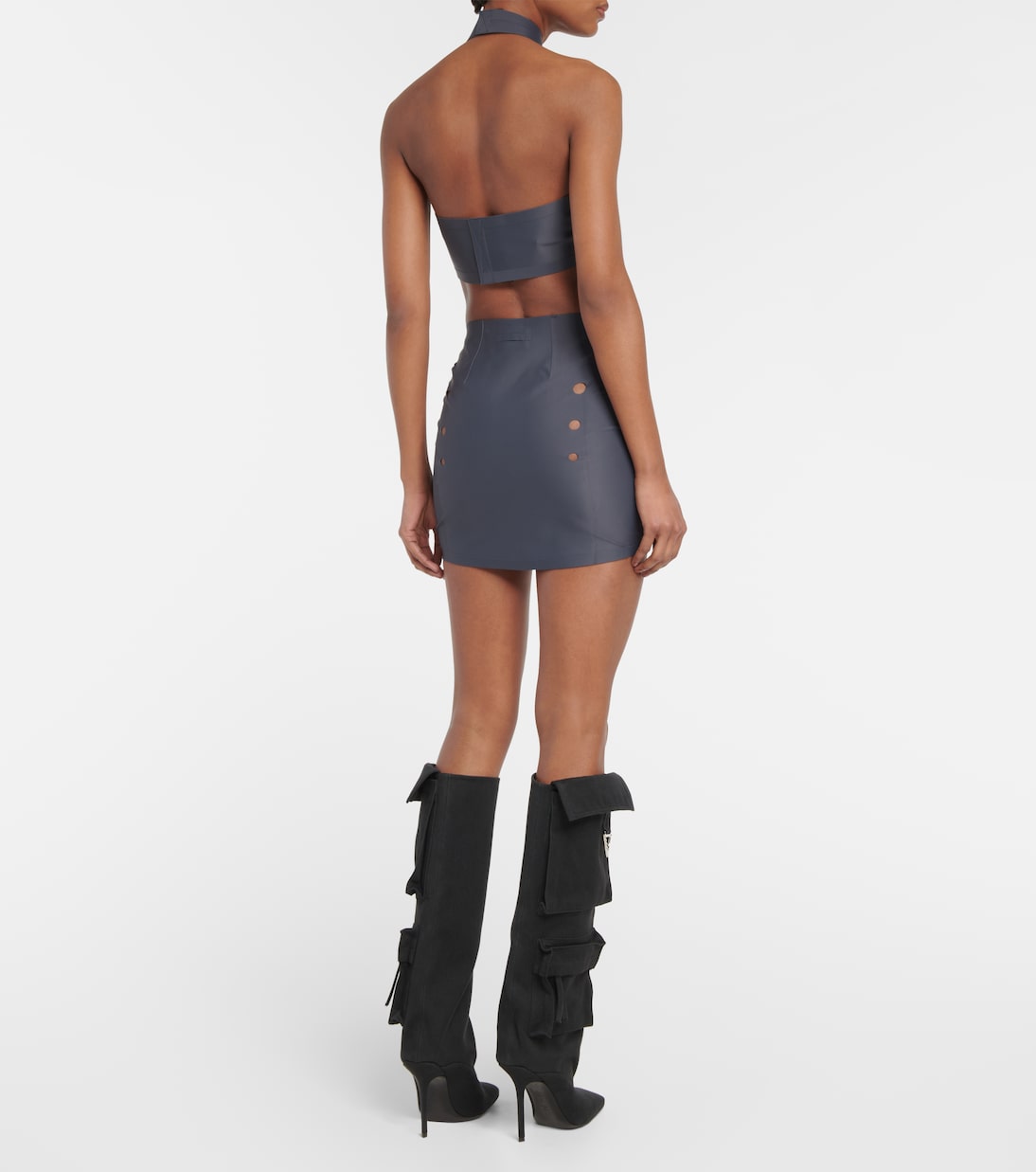 Top cropped in jersey traforato | Jean Paul Gaultier