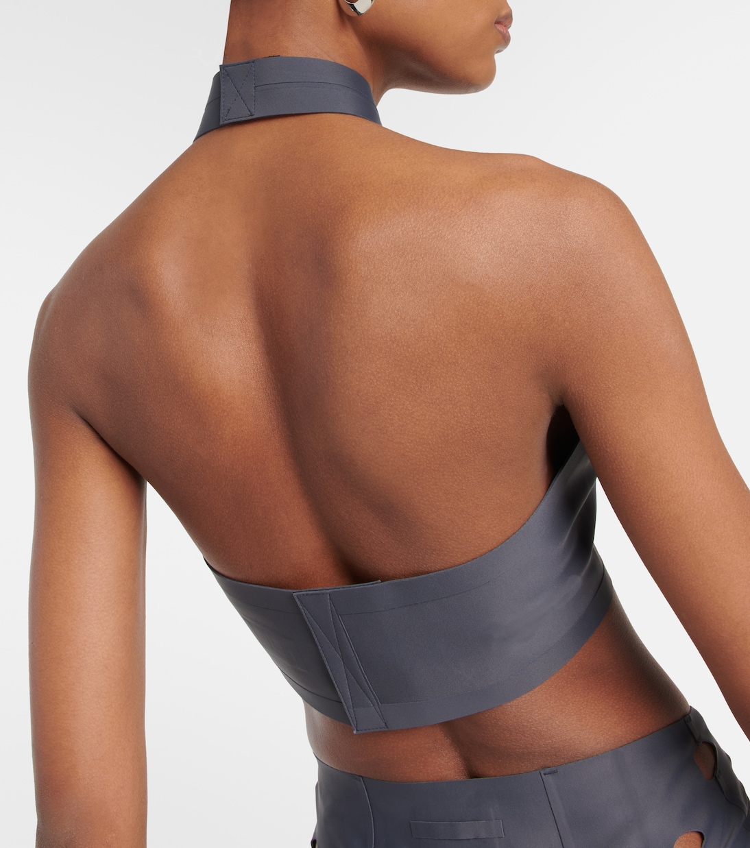 Top cropped in jersey traforato | Jean Paul Gaultier