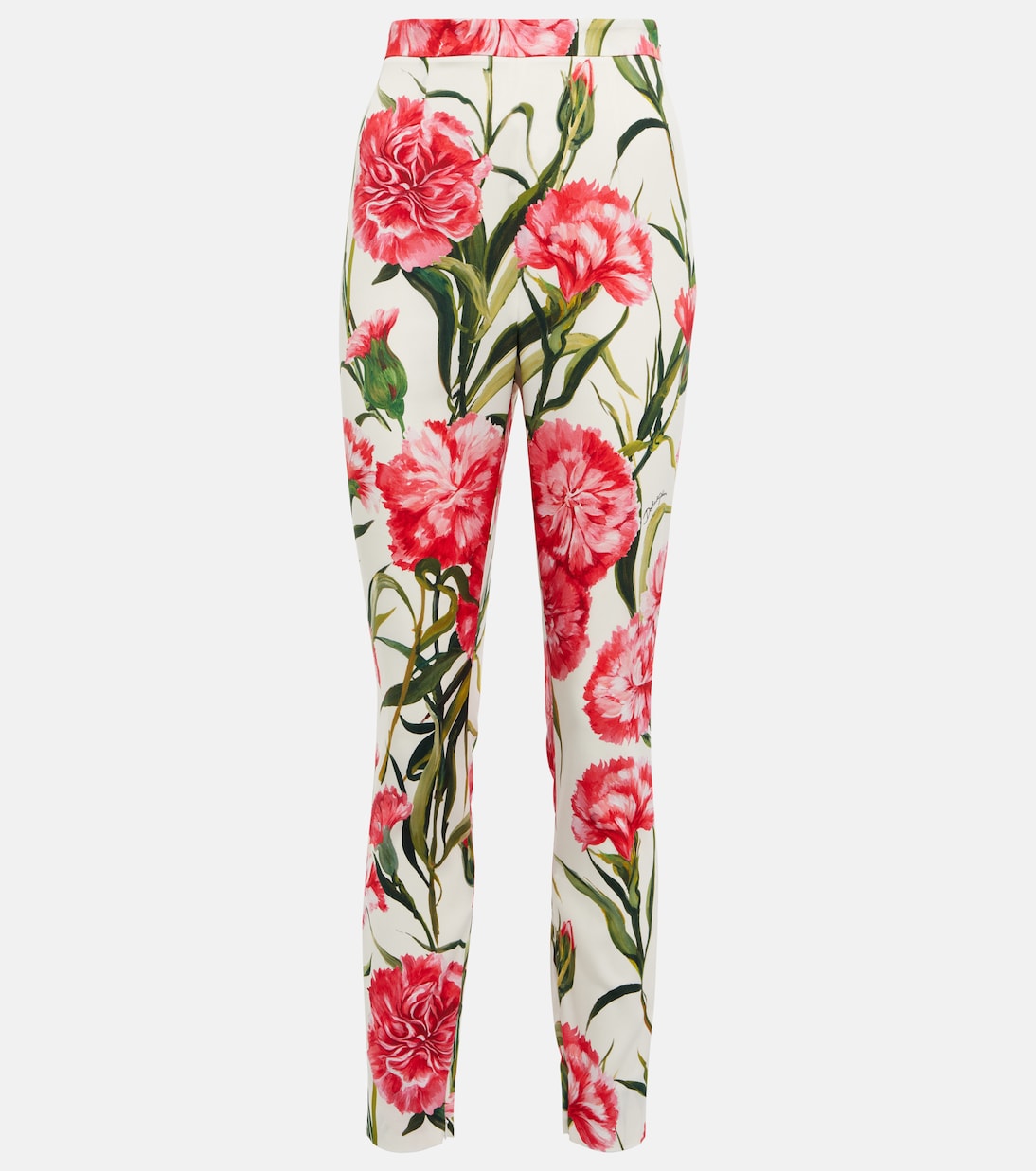 Pantalones ajustados en mezcla de seda | Dolce&Gabbana