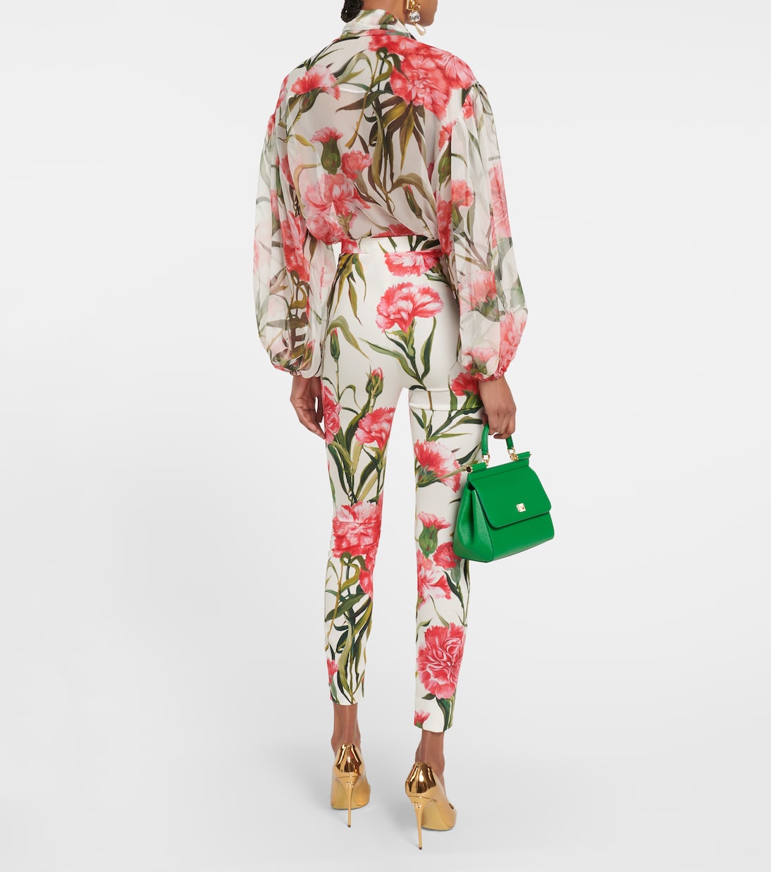 Pantalones ajustados en mezcla de seda | Dolce&Gabbana