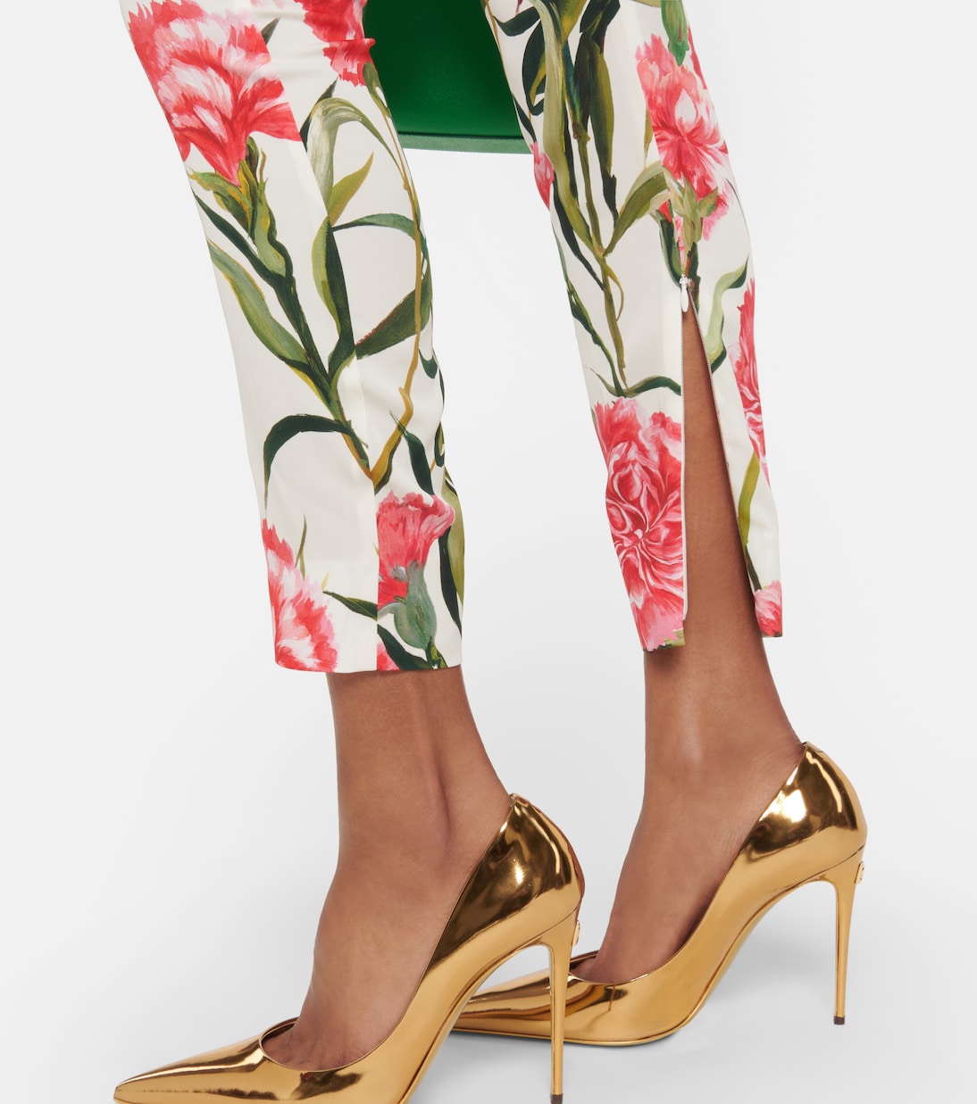 Pantalones ajustados en mezcla de seda | Dolce&Gabbana