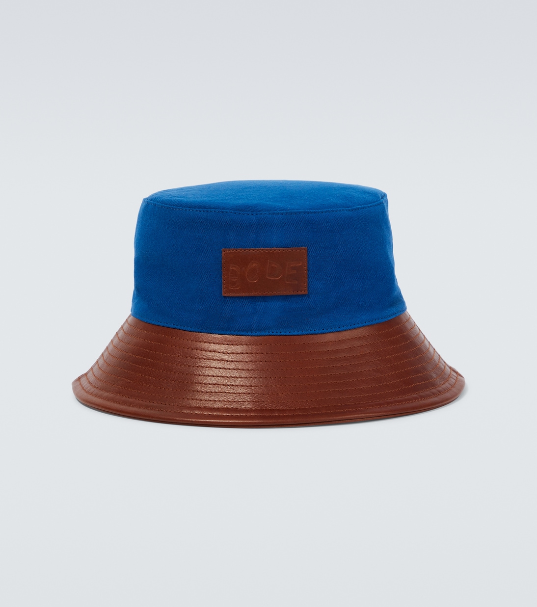 Chapeau bob en coton et cuir | Bode