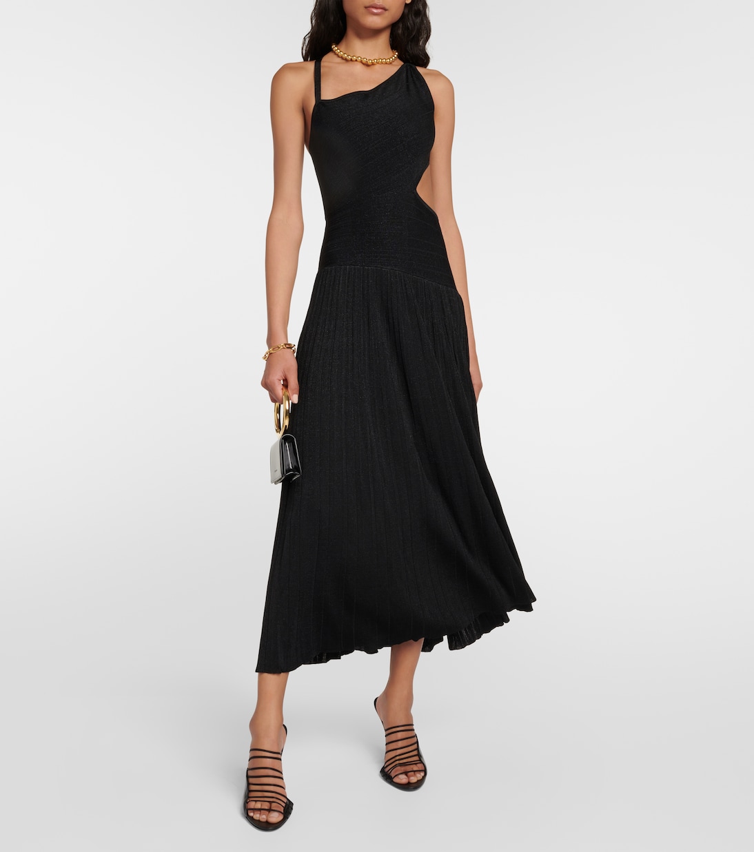 One-shoulder knit midi dress | Zimmermann
