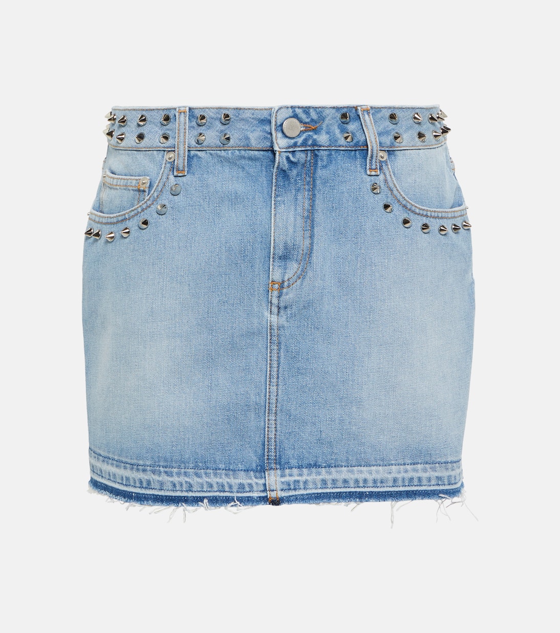Mini-jupe en jean à ornements | Alessandra Rich